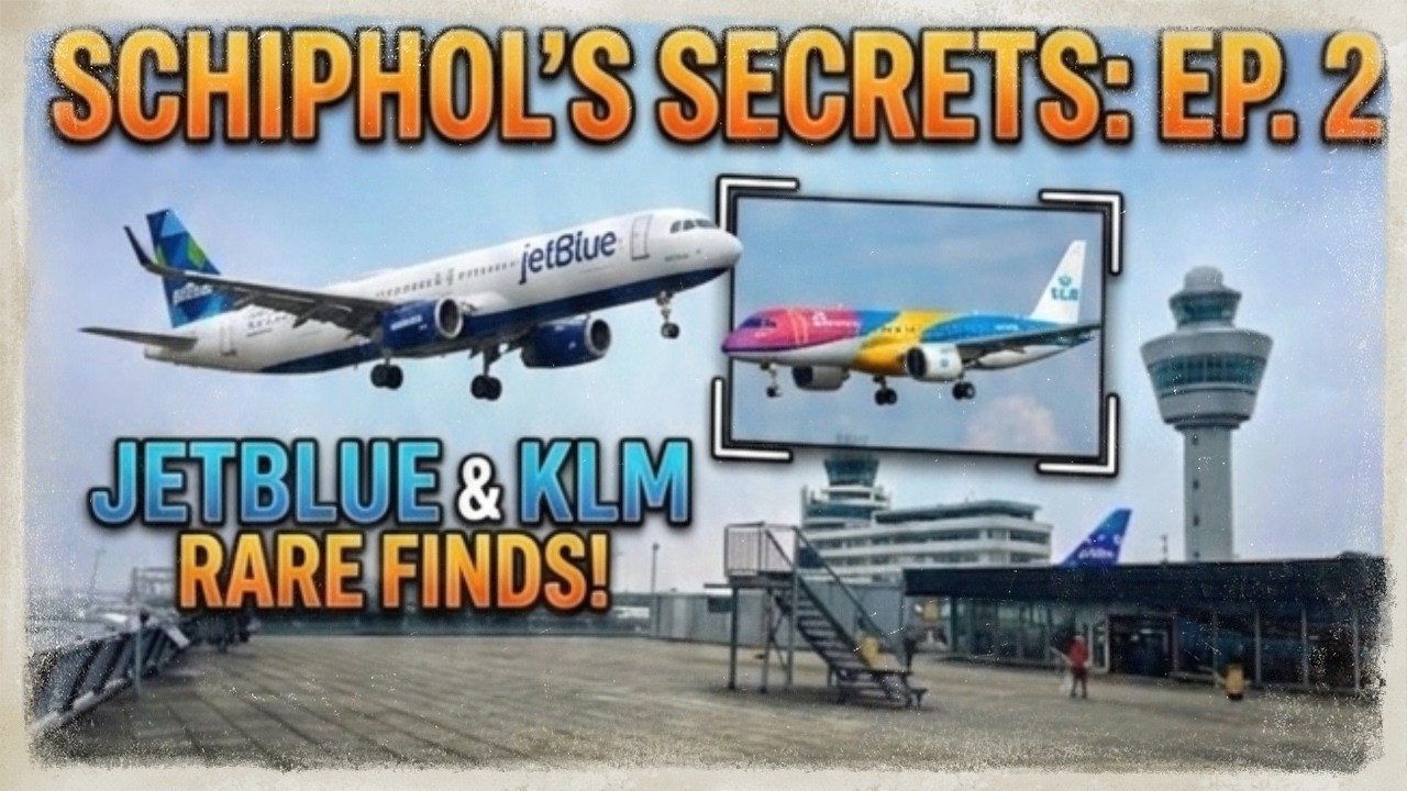 Amsterdam Schiphol Airport 4K 🇳🇱: Rare JetBlue, KLM Blue Fleet & Panorama Terrace Vibes!