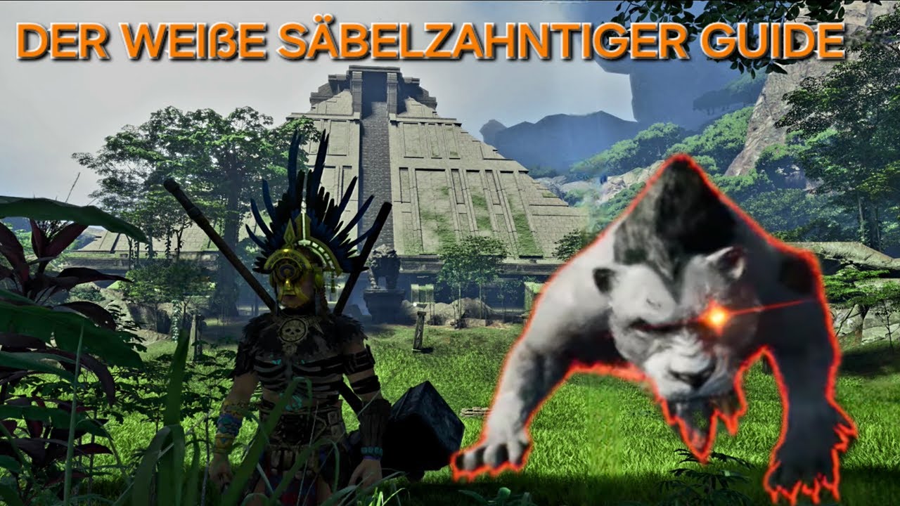 Soulmask: Der Weiße SäbelzahnTiger Solo Pyramiden Boss.
