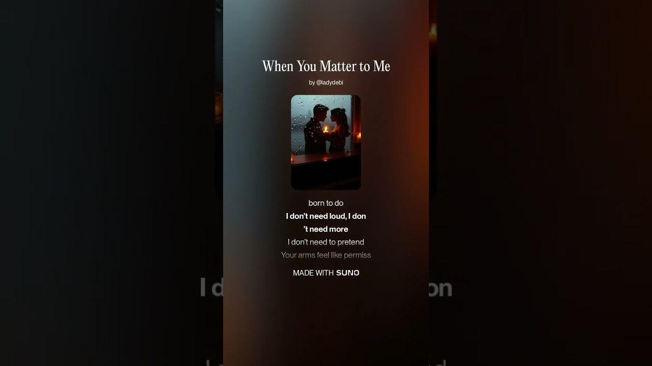 When You Matter to Me by Lady Debi