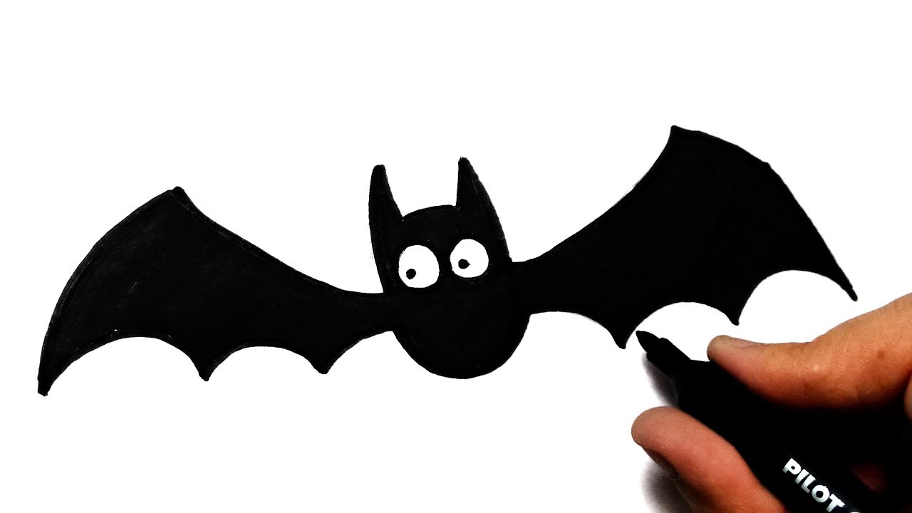 COMO DESENHAR UM MORCEGO DE HALLOWEEN - HOW TO DRAW A BAT OF HALLOWEEN