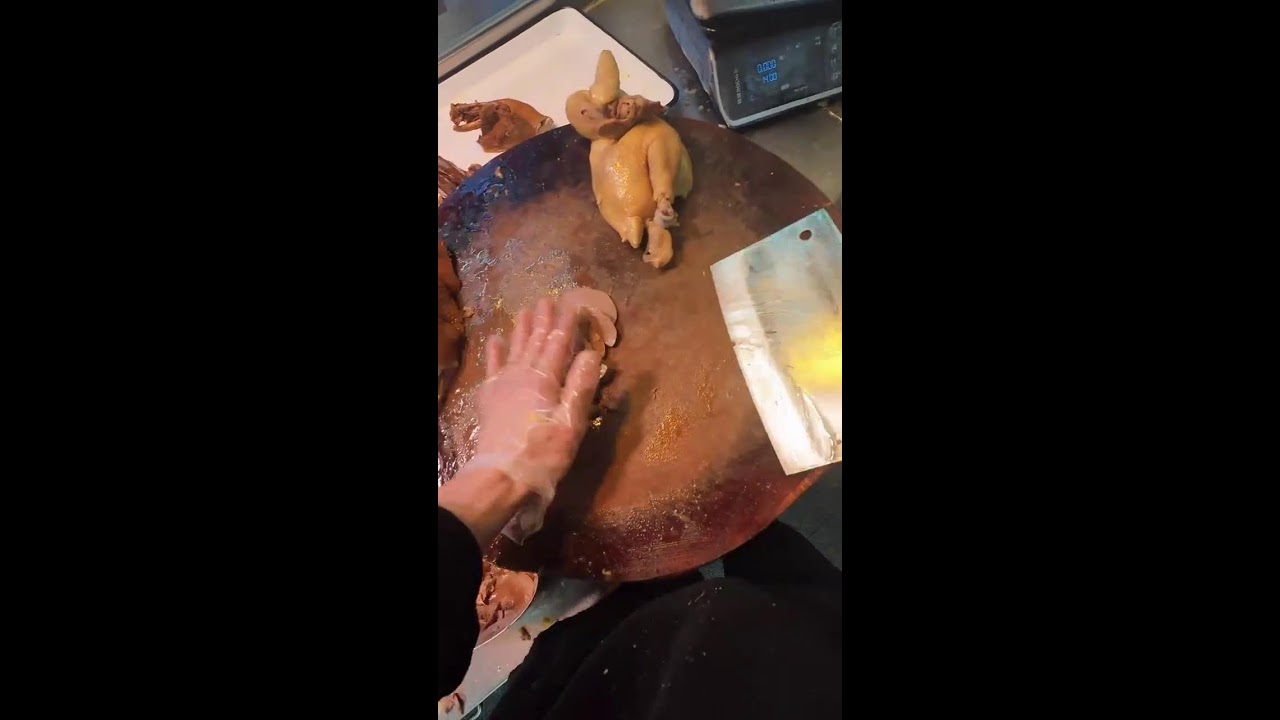 Uncut Livestream | Roast Goose Chopping Rhythm | Chinese BBQ Workflow