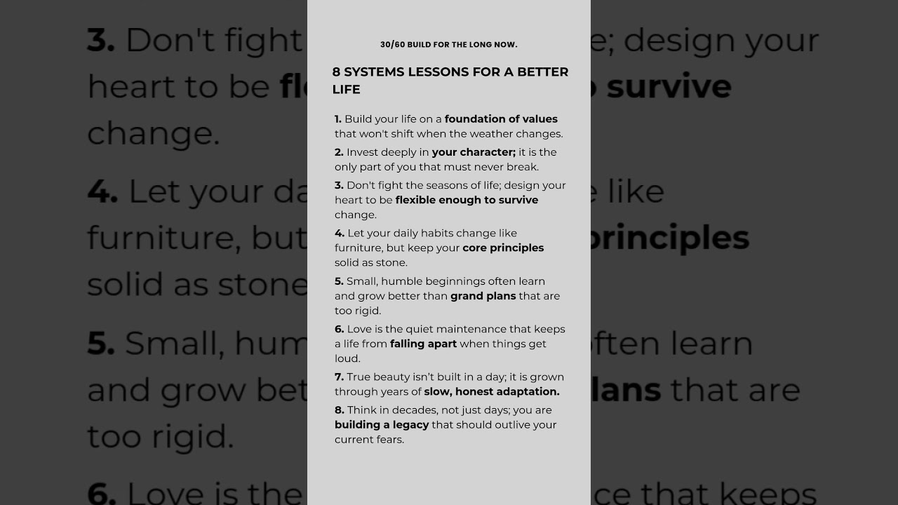 8 Systems Lessons for a Better Life 