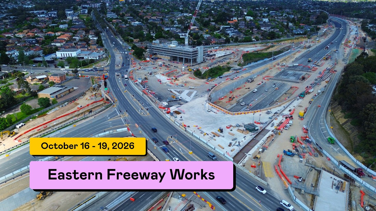 Eastern Freeway Works - October 16-19, 2026 - Tram to Bulleen Road
