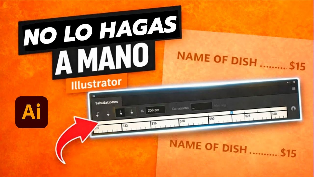 Adobe Illustrator Tabulaciones para índices, menús y listas perfectas
