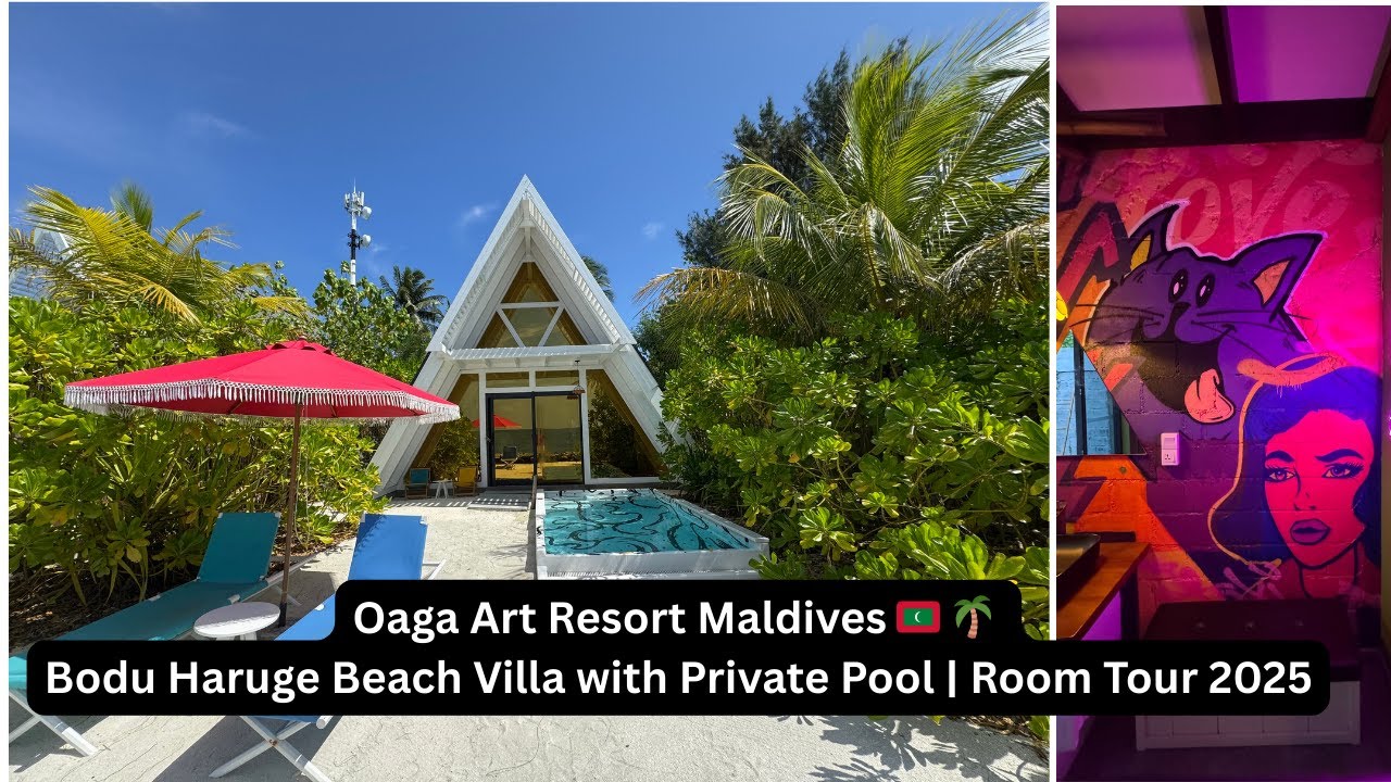 Oaga Art Resort Maldives 🇲🇻 🌴 Bodu Haruge Beach Villa with Private Pool | Room Tour 2025