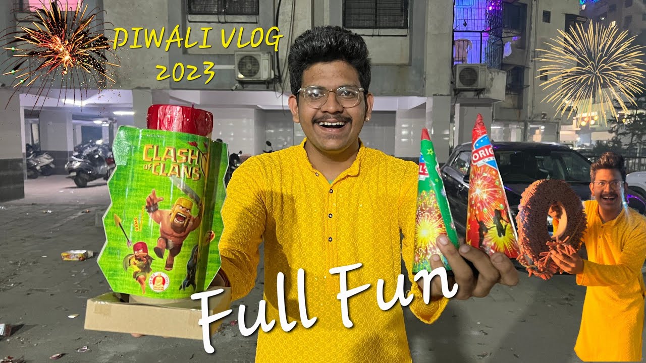 Diwali Night time Crackers Brusting and Fun & Enjoyment Diwali Vlog 2023
