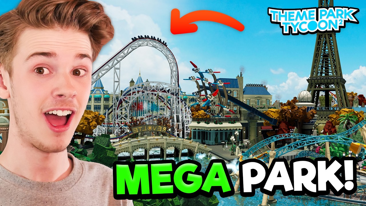Visiting a Realistic *MEGA PARK* in Theme Park Tycoon 2 🤯
