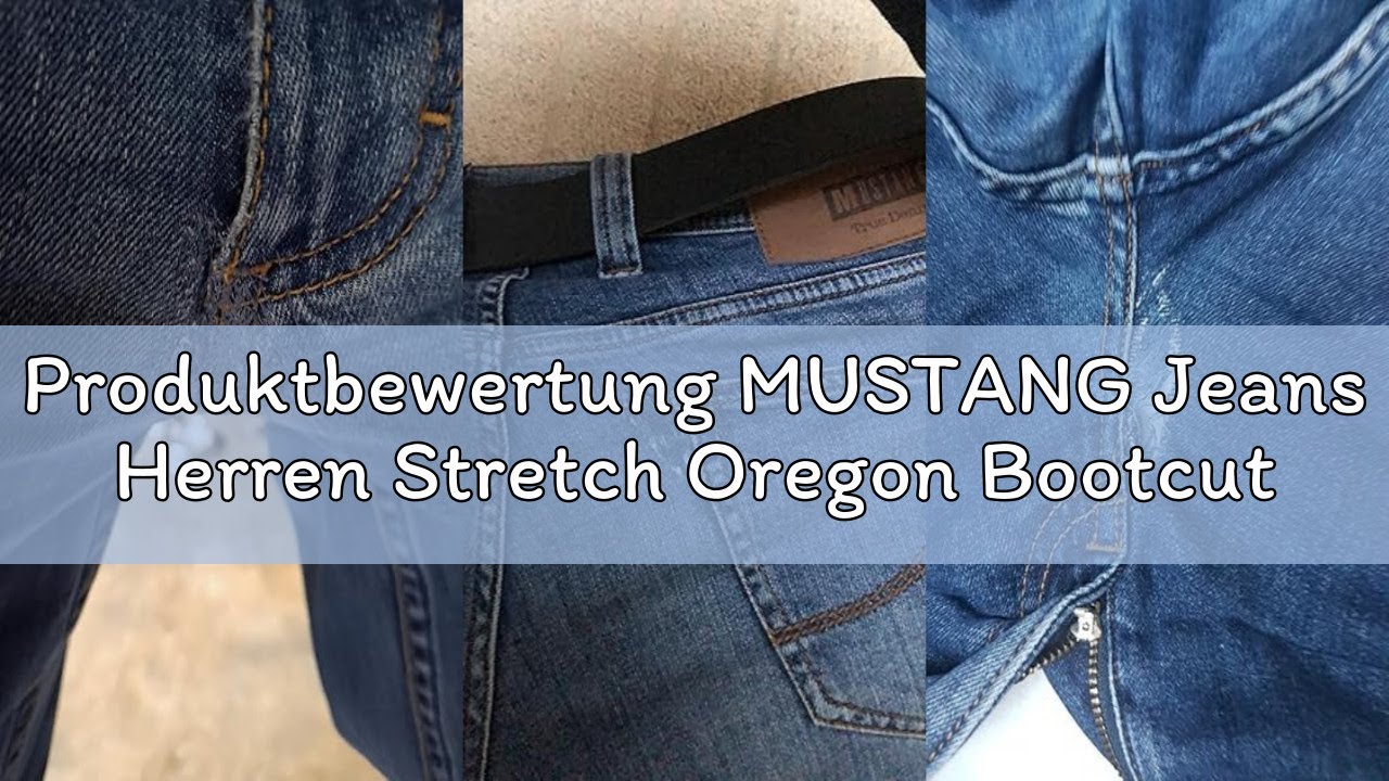 Produktbewertung MUSTANG Jeans Herren Stretch Oregon Bootcut Jeanshose Hose Denim Schwarz Blau 30 31