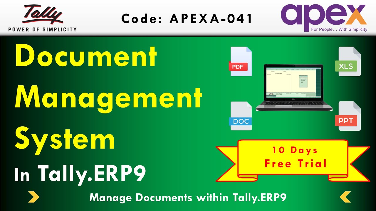 Document Management System In Tally | By Apex Tally Solutions.