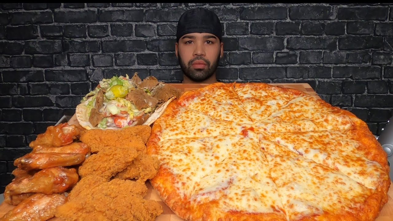 (ASMR) PIZZA, CHICKEN, DONAIR MUKBANG