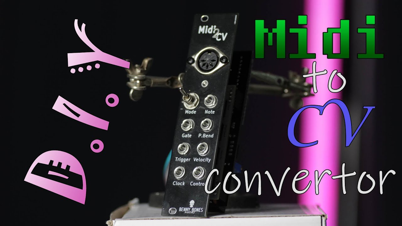 Midi2cv - DIY Arduino powered Modular Synth Midi to CV convertor