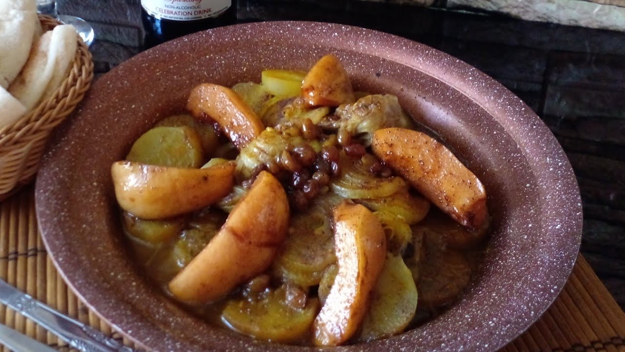 tajine d'agneau aux coin et patate douce🥘🥘طاجين باللحم الغنمي السفرجل وبطاطا الحلوة