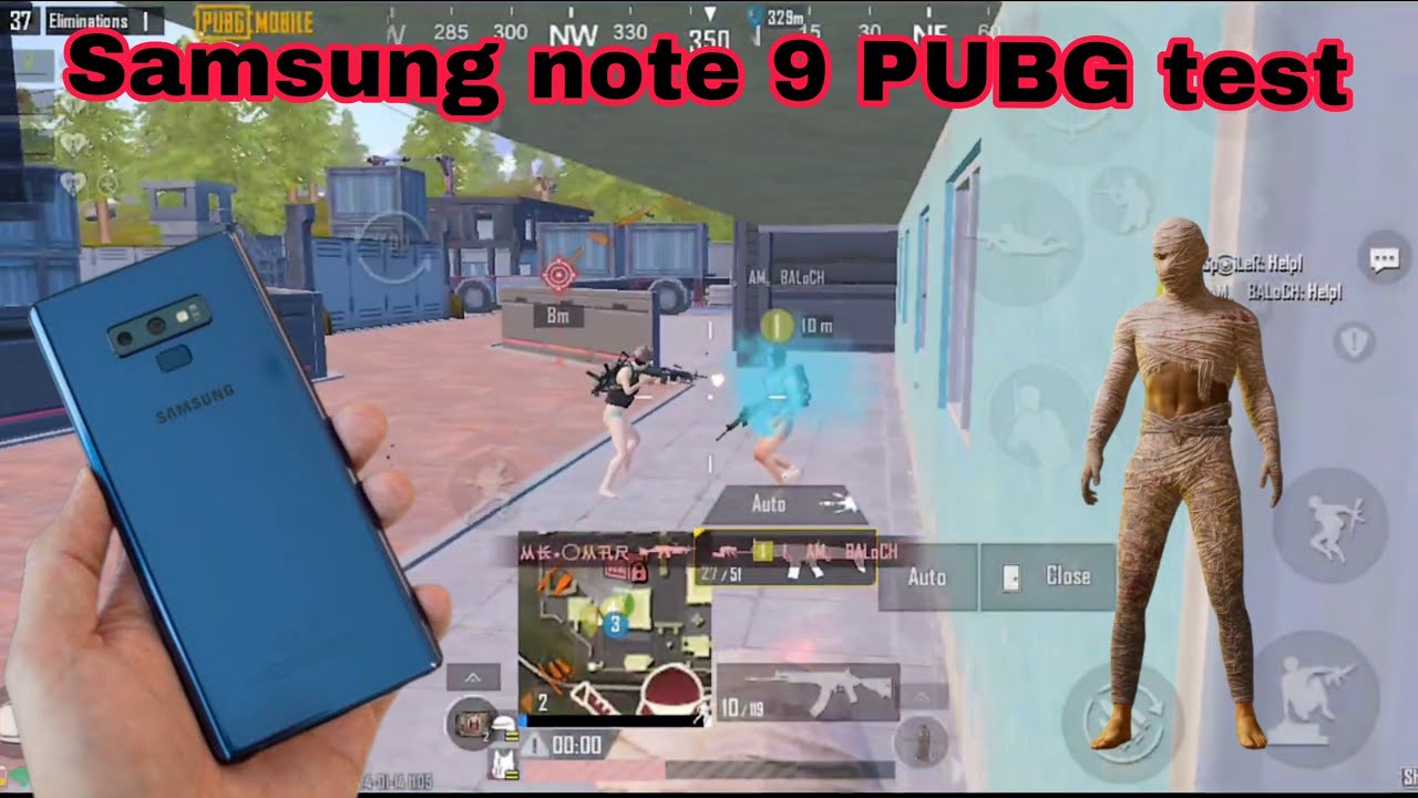 Samsung Galaxy note 9 PUBG test after new update | fps and graphics test with fps meter |