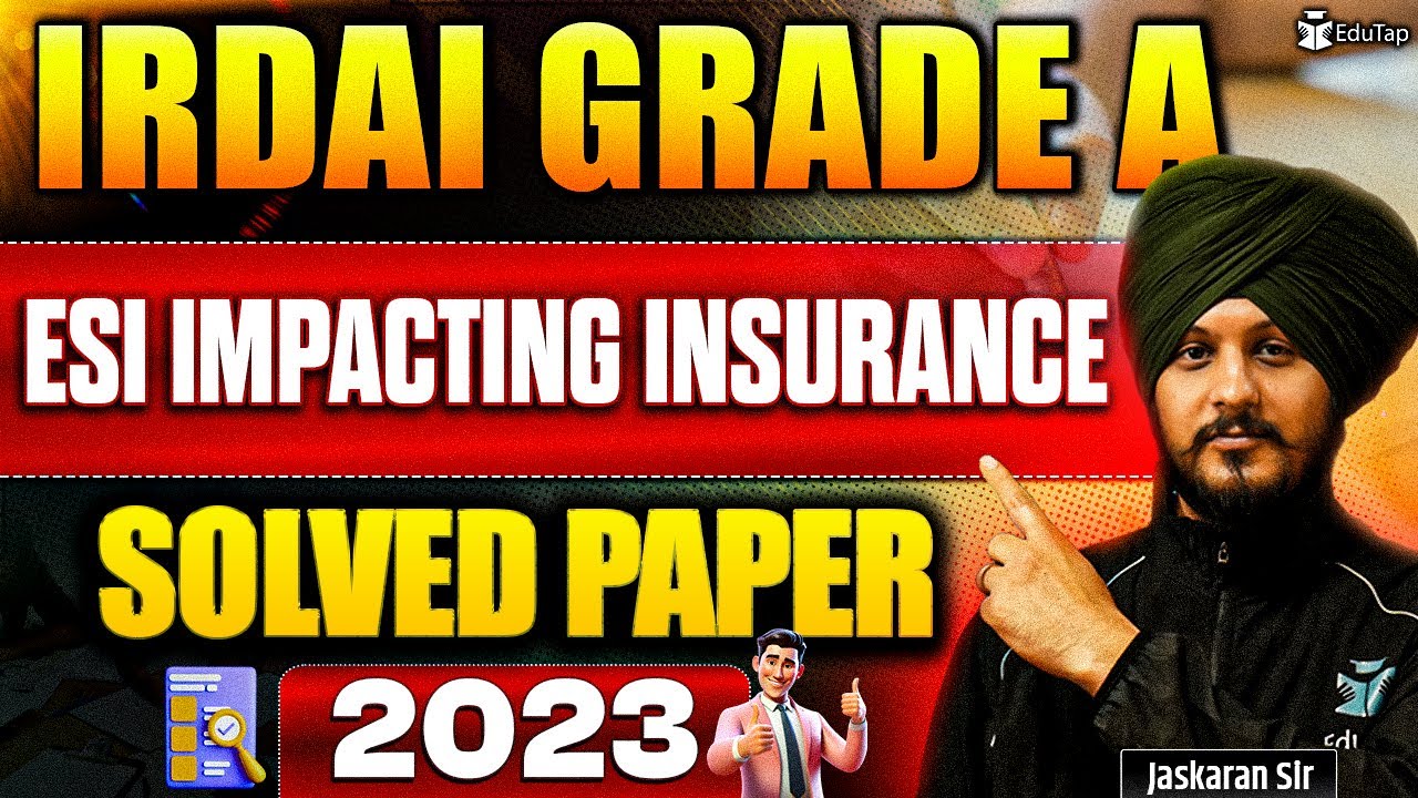 IRDAI Assistant Manager Previous Year Question Paper | IRDAI AM/Grade A Phase 2 ESI Solved PYQ