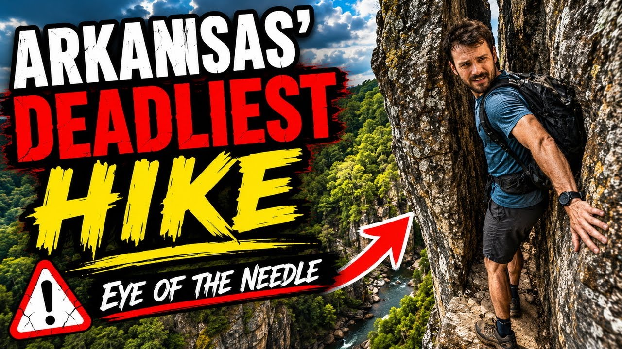 4k Virtual Hike: Arkansas DEADLIEST Trail | Indian Creek Trail to Eye of the Needle