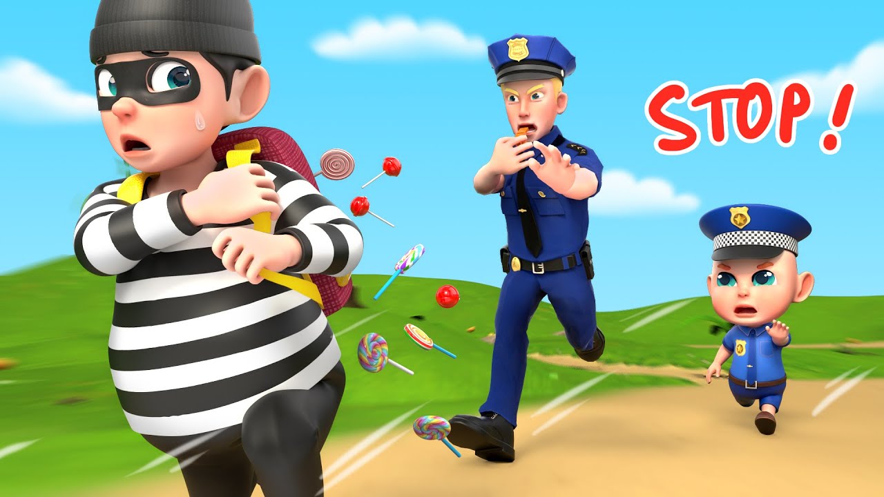 Aksi Polisi Kejar Pencuri! 🚓| Lagu Polisi Kecil | Tips Keamanan | Rosoo Bahasa Indonesia