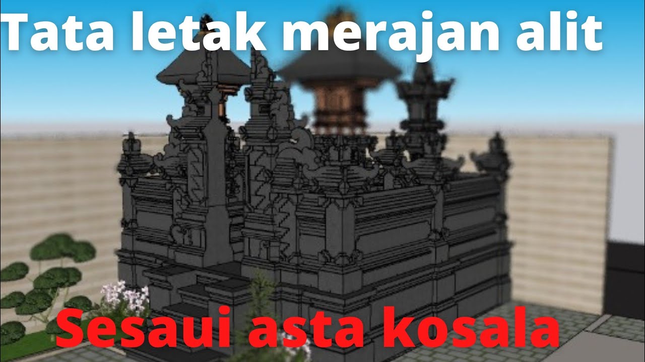 Proses membuat Tata letak merajan alit sanggah keluarga sesuai sikut bali asta kosala kosali