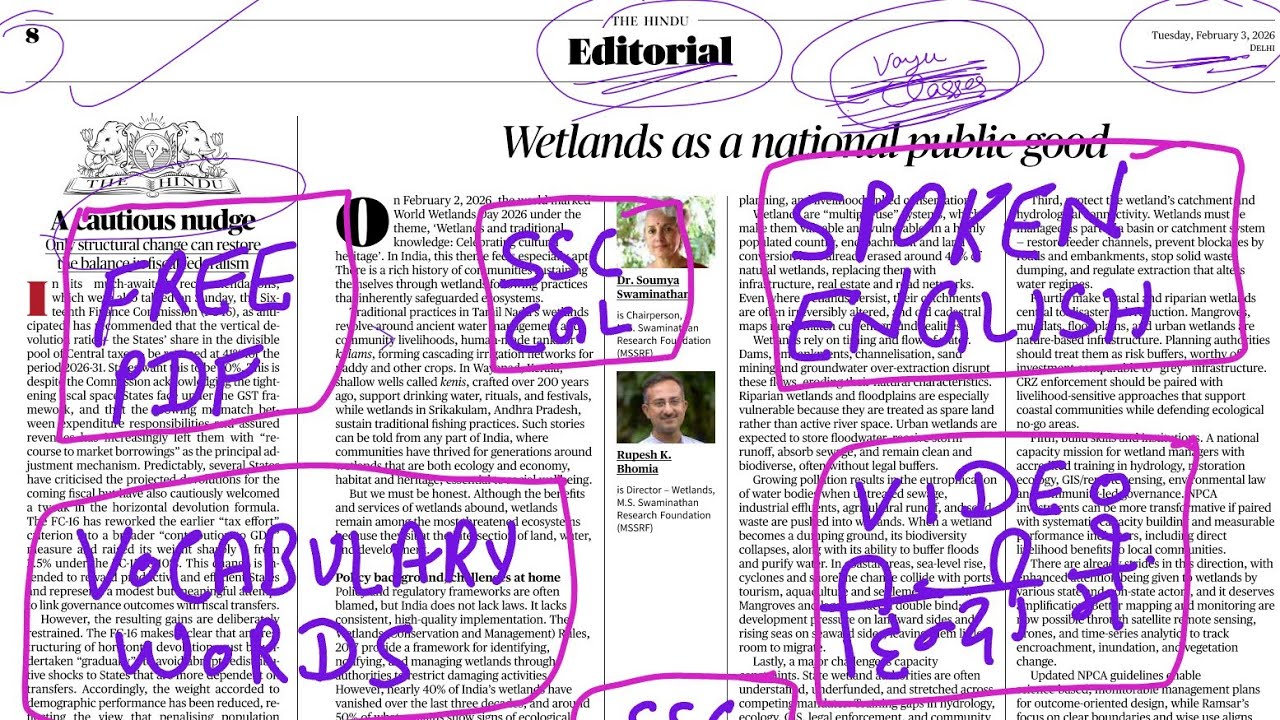 3 February 2026 | The Hindu newspaper analysis today |how to read English newspaper