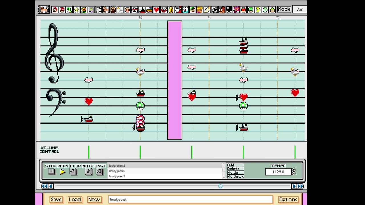 BRODYQUEST but in Mario Paint Composer (REMASTERED)