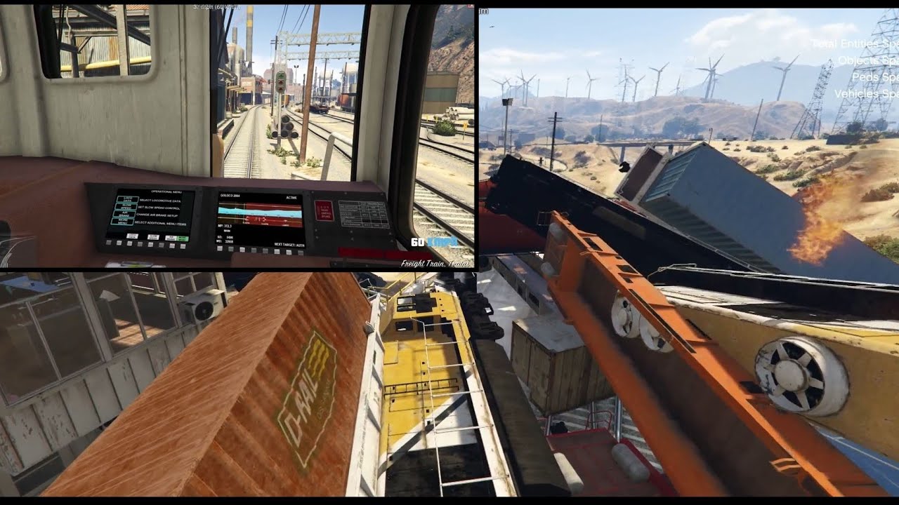 Amazing Train Driving And Dangerous Train Blast And deadly train derialment in Gta V🔥