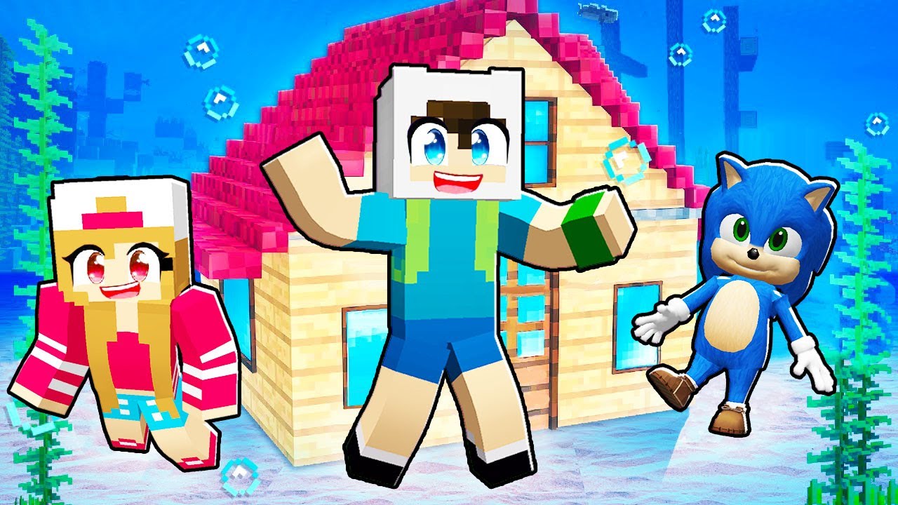 24 SAAT BOYUNCA GİZLİ SUALTI EVİNDE KALDIK 😱 Minecraft
