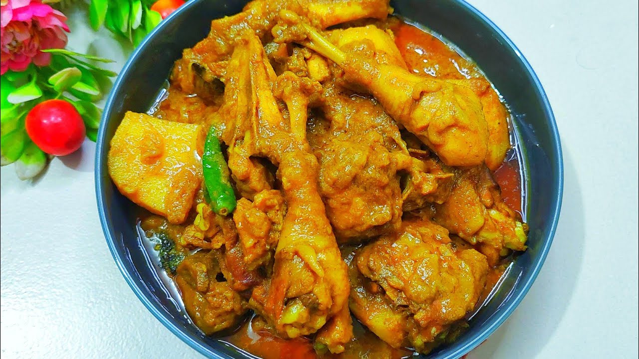 Deshi Chicken With Potato || Chicken Recipe || Deshi Chicken Vhuna Recipe.