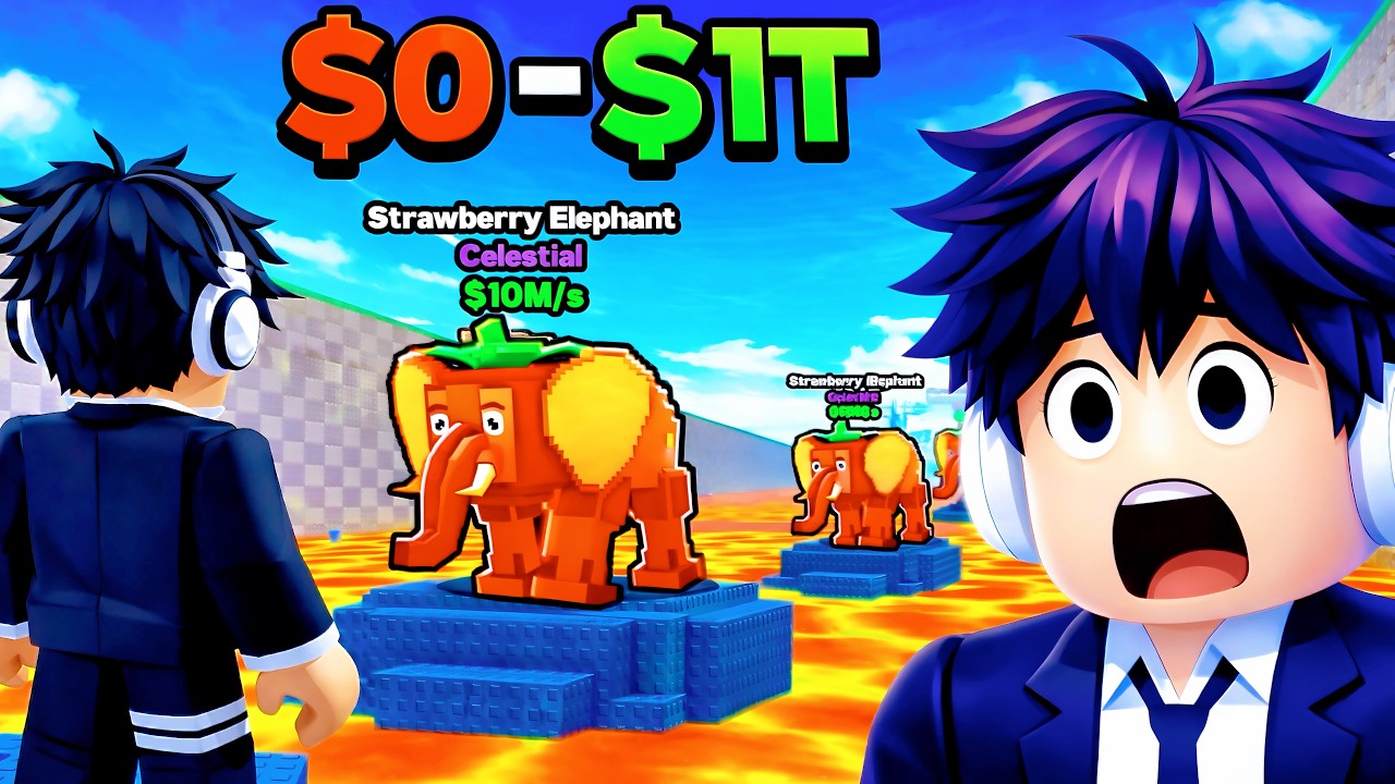I Found the RAREST Brainrot From $0 to $1 TRILLION in Survive Lava!