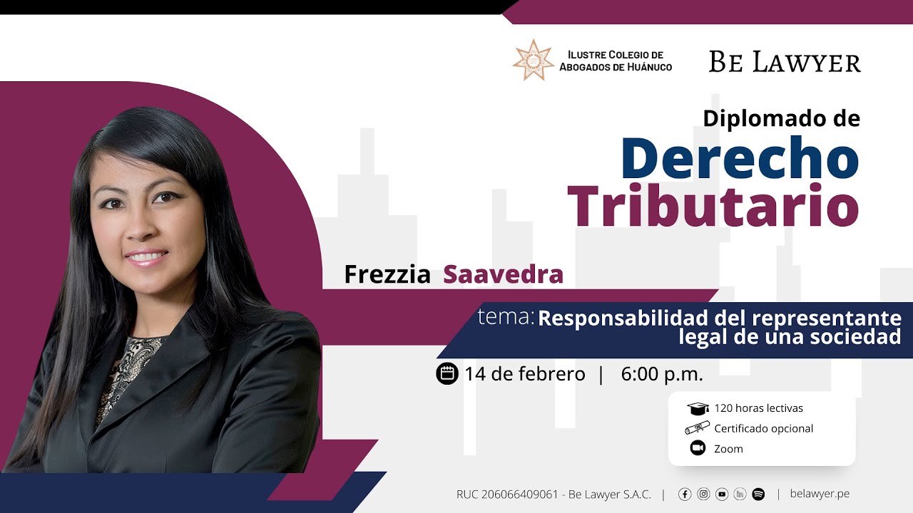 10. Responsabilidad del representante legal de una sociedad