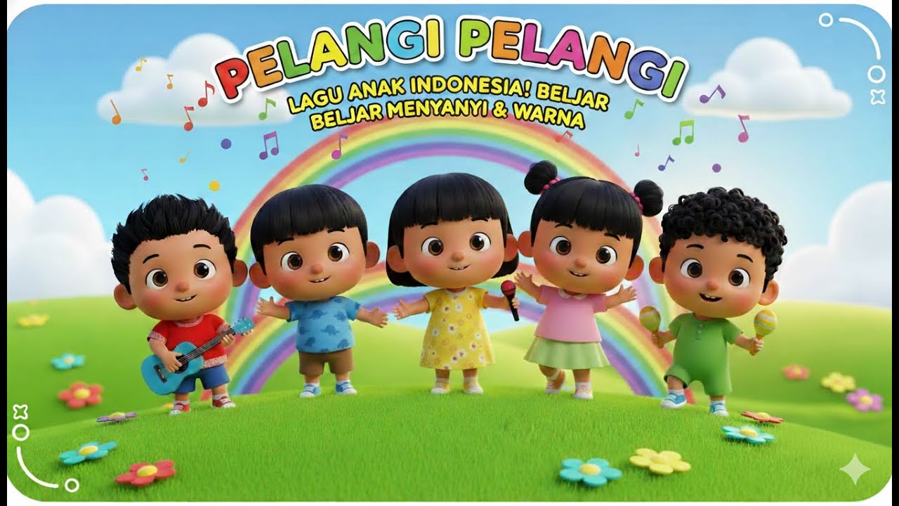 LAGU PELANGI  PELANGI 🌈 Lagu Anak Terbaru | Menari & Belajar Warna | Lagu Anak Indonesia