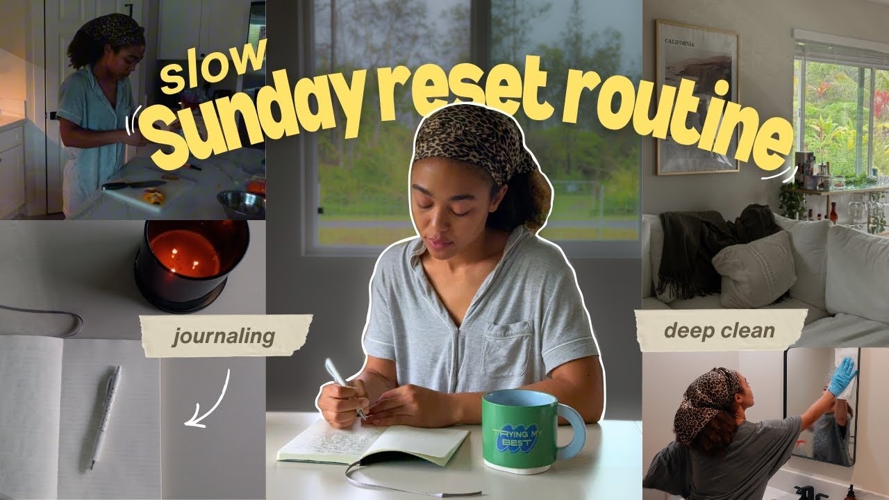 Неспешная и расслабляющая воскресная программа перезагрузки (уютный уход за собой, генеральная уб...