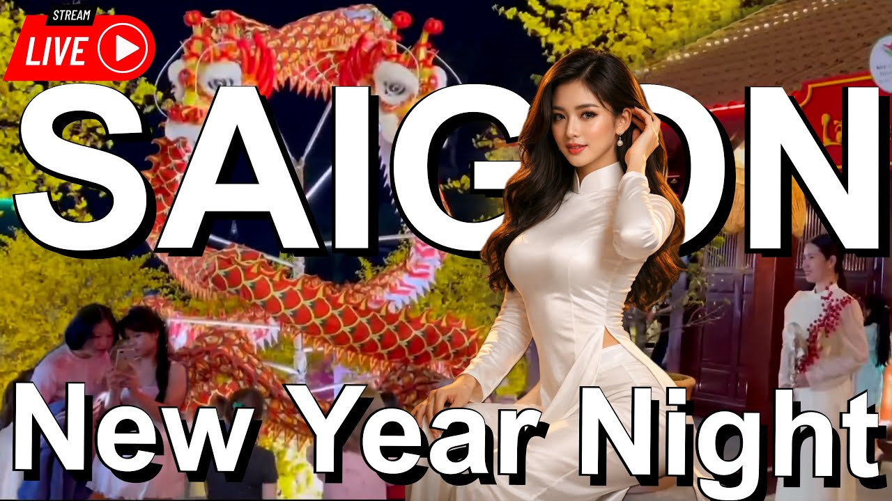 SAIGON LIVE 🇻🇳 New Year 2026 Night Vibes - Downtown Street Atmosphere