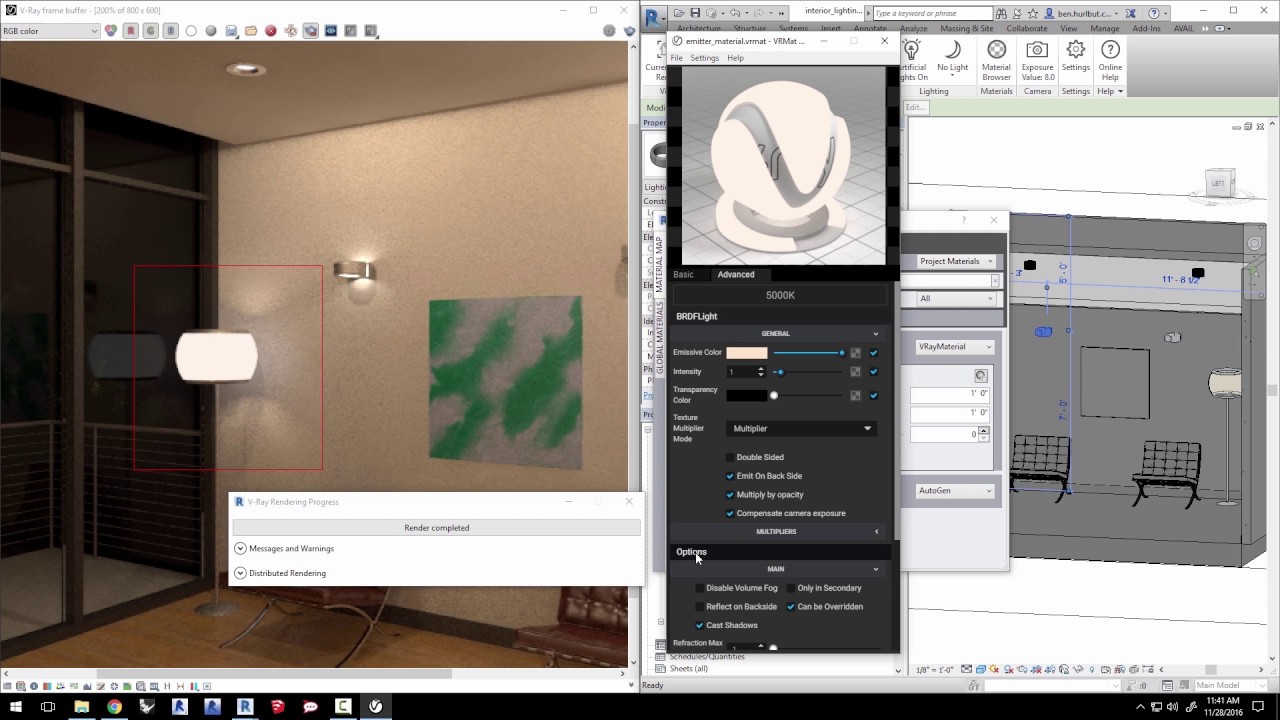 V-Ray для Revit – Быстрый старт: Внутреннее освещение