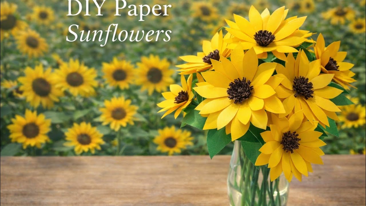 How To Make A Beautiful Paper Sunflowers 🌻 