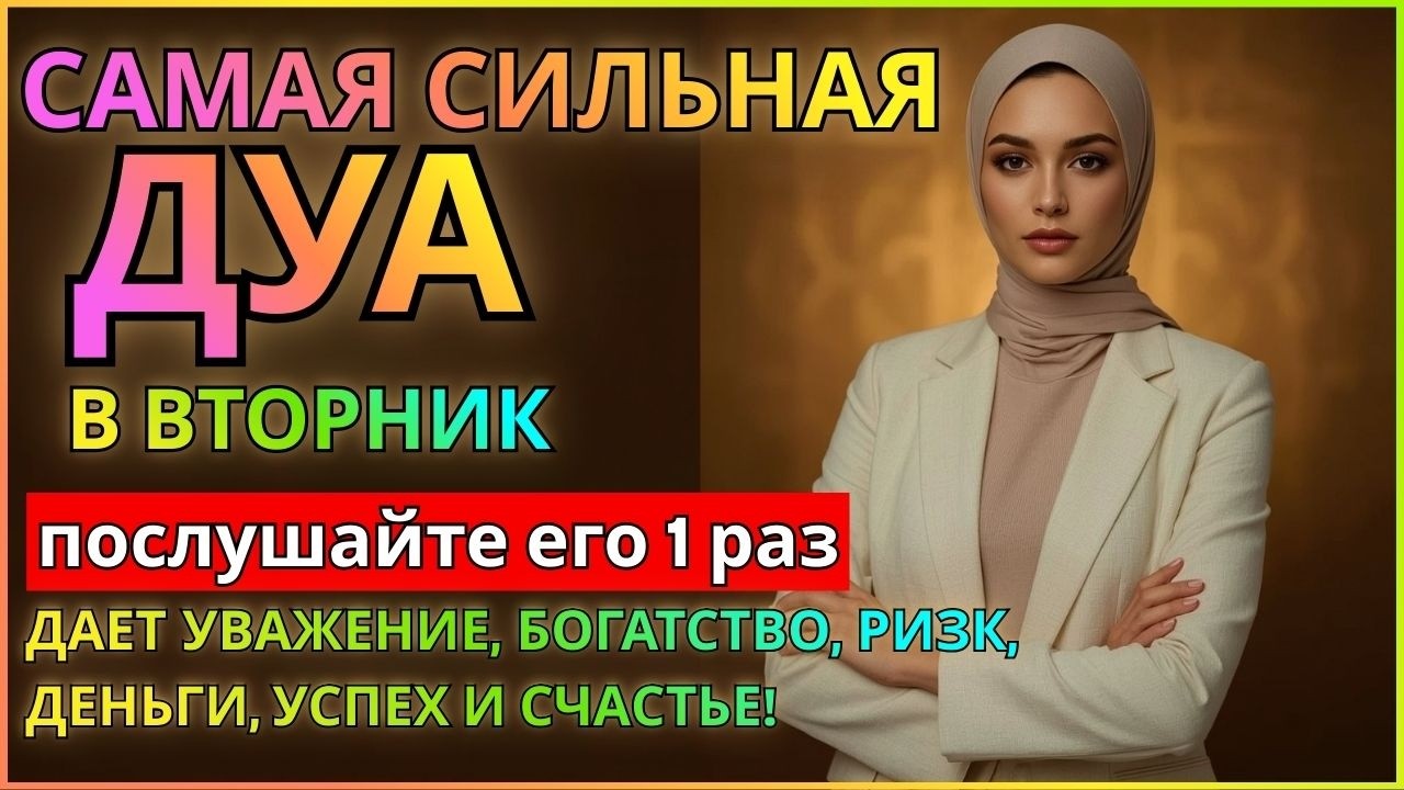 ДУА НА ВТОРНИК, ИНШААЛЛАХ !! КОТОРУЮ ЧИТАЮТ ДЛЯ УСПЕХА И ИЗОБИЛИЯ!