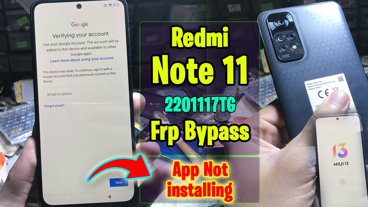 Xiaomi Redmi Note 11 Frp Bypass Miui 13 2025 | 2201117TG | Apps Not Installing | Unisoft Pk