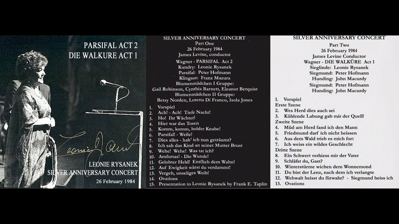 Rysanek Concert 1984  Hofmann, Mazura, Macurdy , Levine