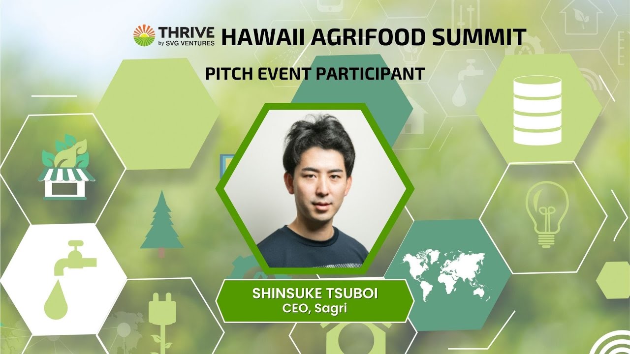 Sagri pitch at the 2023 THRIVE Hawaii Agrifood Summit