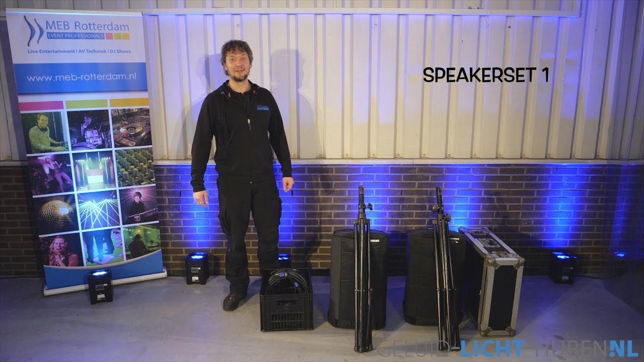 Speakerset 1 aansluiten | Geluid-Licht-Huren.nl