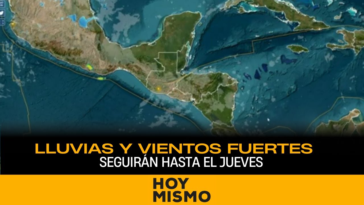 Pronostican lluvias y vientos fuertes hasta el jueves en varias regiones del país