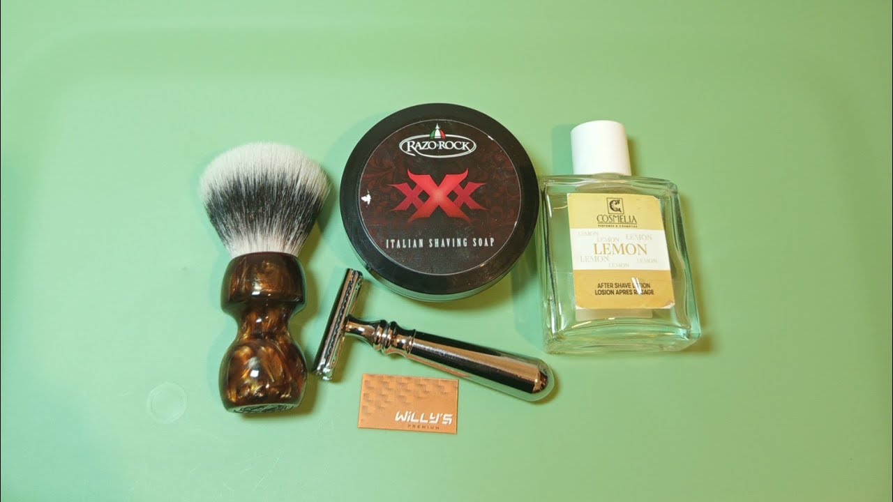 💈Yaqi Caramel Cat's Whisker 26mm Brush💈Closed Comb Magnetic Head Safety Razor🇨🇳