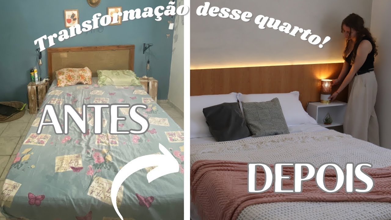 Incrível transformação no quarto dos meus pais - quarto de casal decoração gastando pouco!
