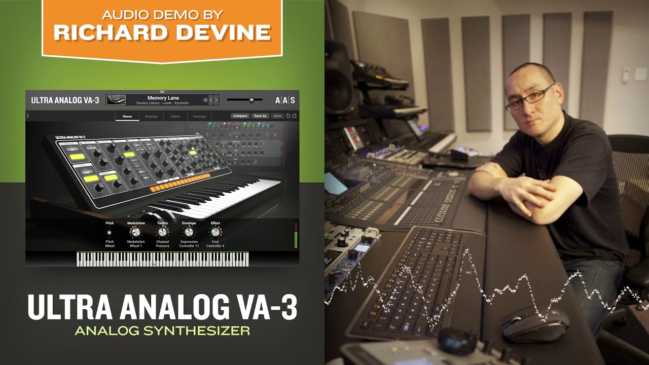 Richard Devine demos Ultra Analog VA-3&mdash;analog synthesizer