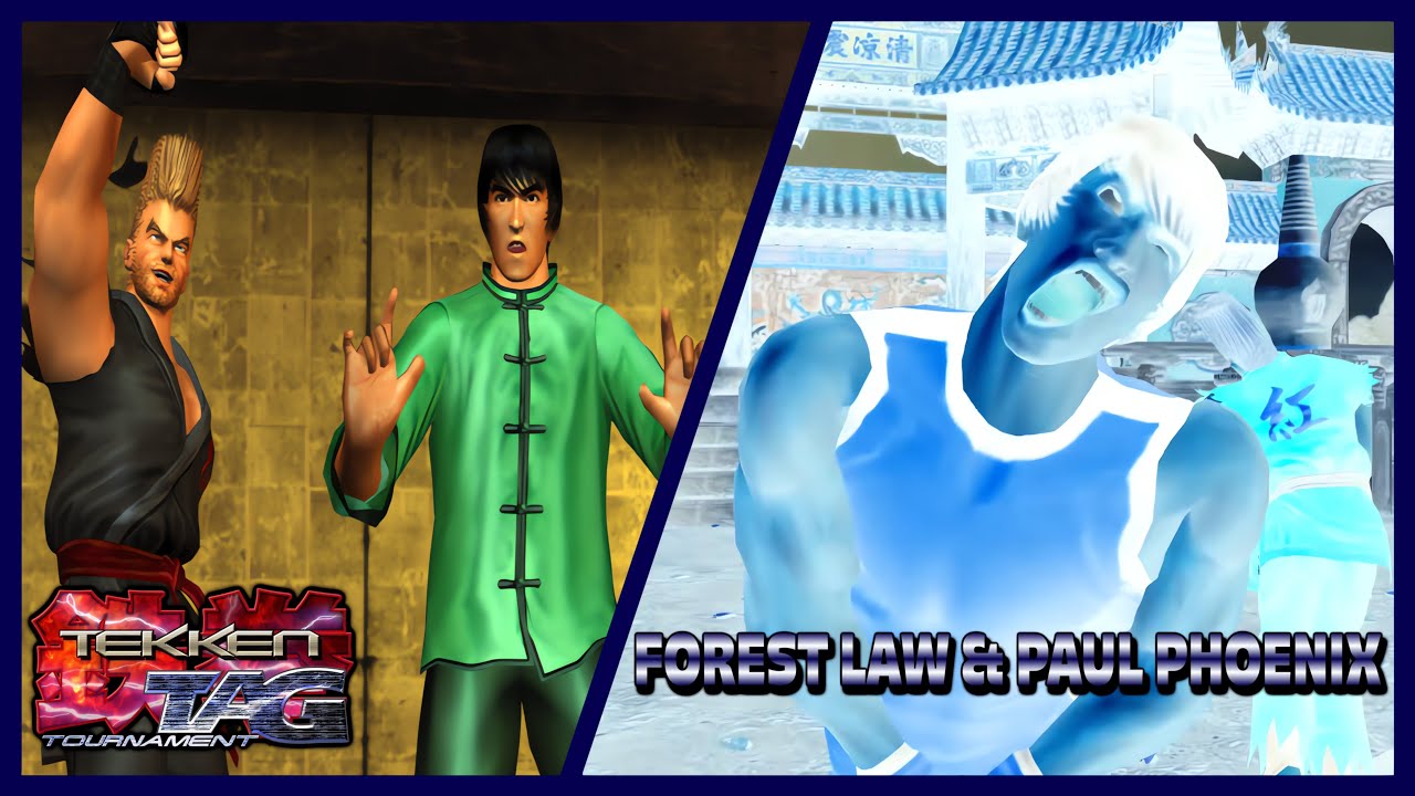 TEKKEN TAG TOURNAMENT [PS2] Arcade Mode – Forest Law & Paul Phoenix Gameplay [4K 60FPS]
