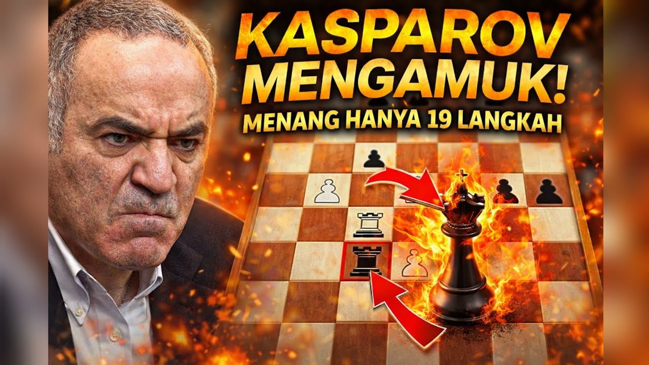 Serangan Mematikan Kasparov! Lawan Langsung Tumbang