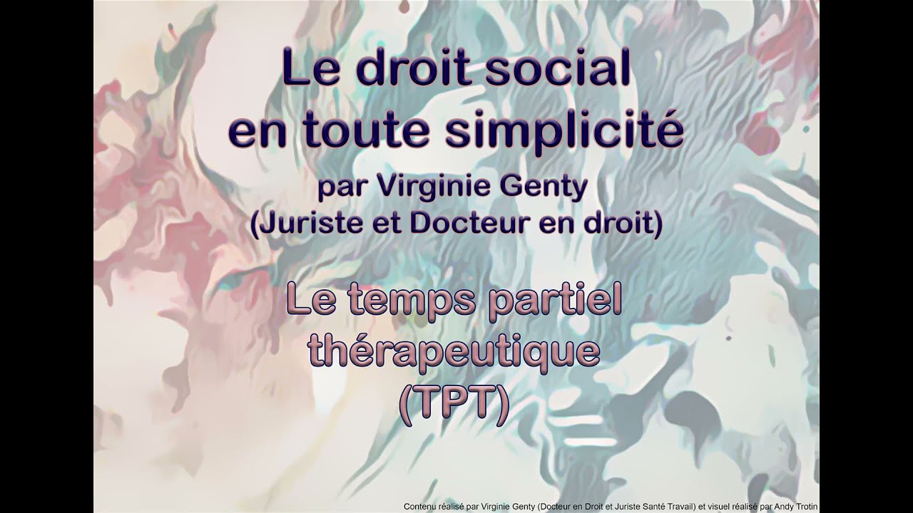 DSTS 1   Le Temps Partiel Thérapeutique
