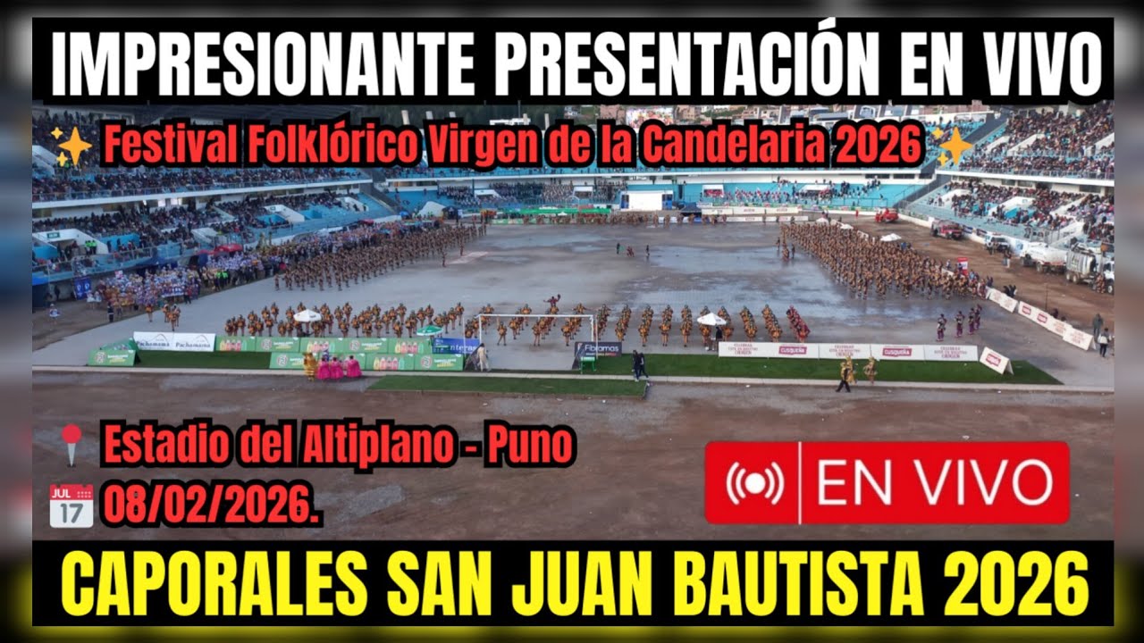 💃 IMPRESIONANTE presentación EN VIVO | Caporales San Juan Bautista | Candelaria 2026