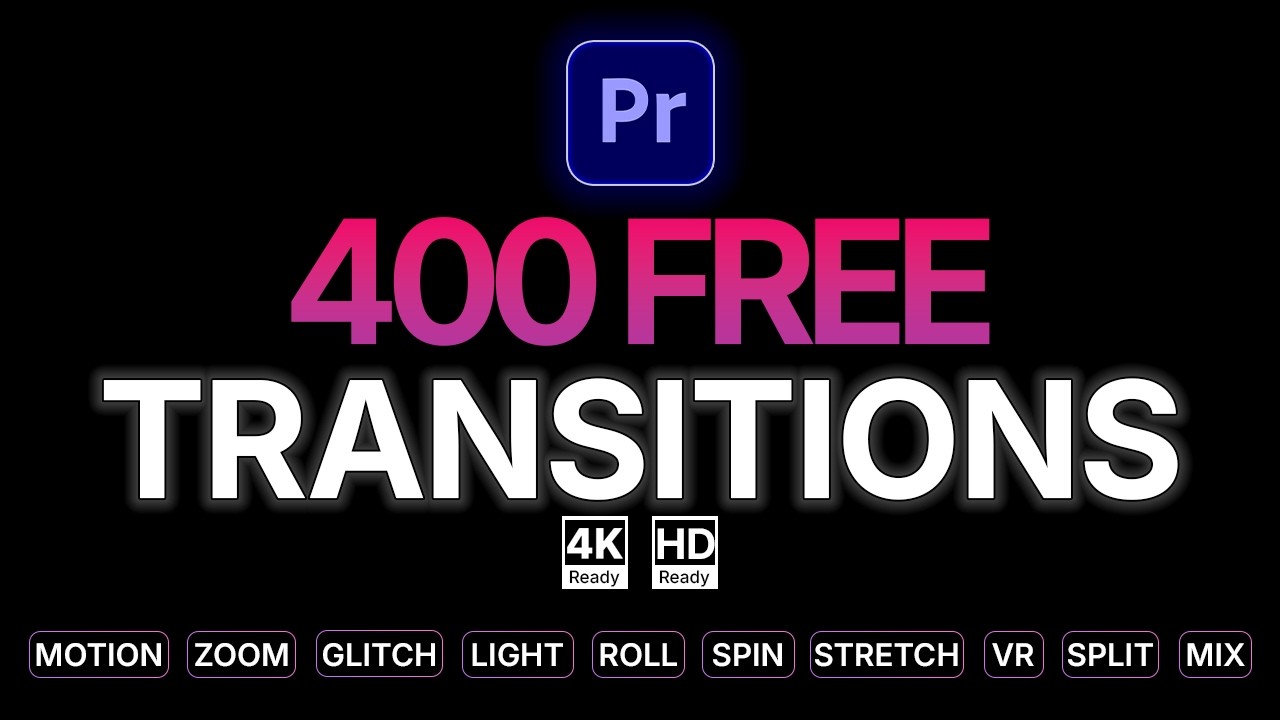 Более 400 бесплатных плавных переходов для Adobe Premiere Pro