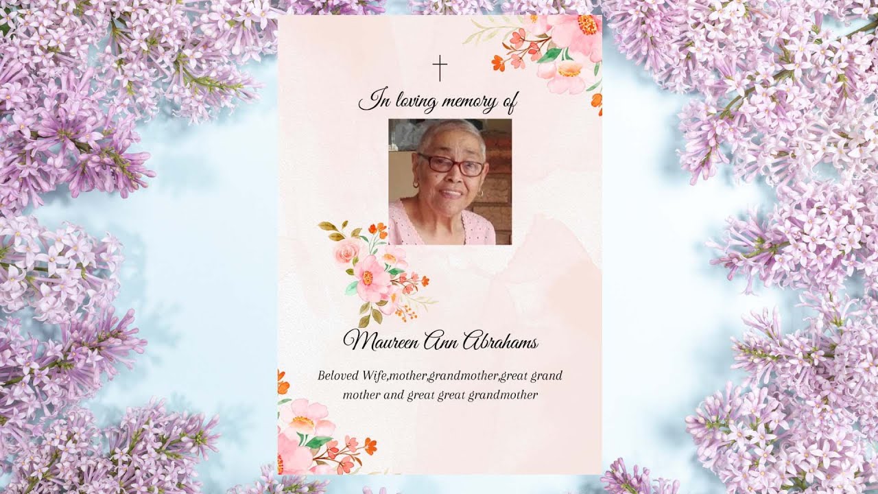 The funeral of Maureen Ann Abrahams