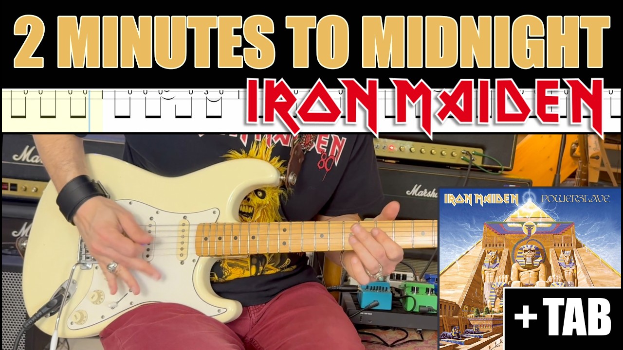 2 Minutes To Midnight - Iron Maiden (Guitar Cover + TAB)