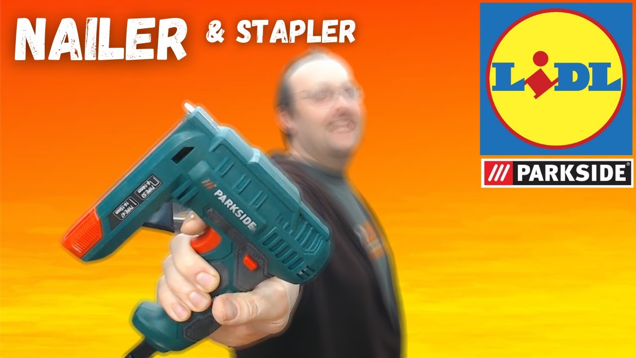 Lidl Parkside Electric Nailer Stapler NailGun Staplegun Review Overview PHET 15 C2